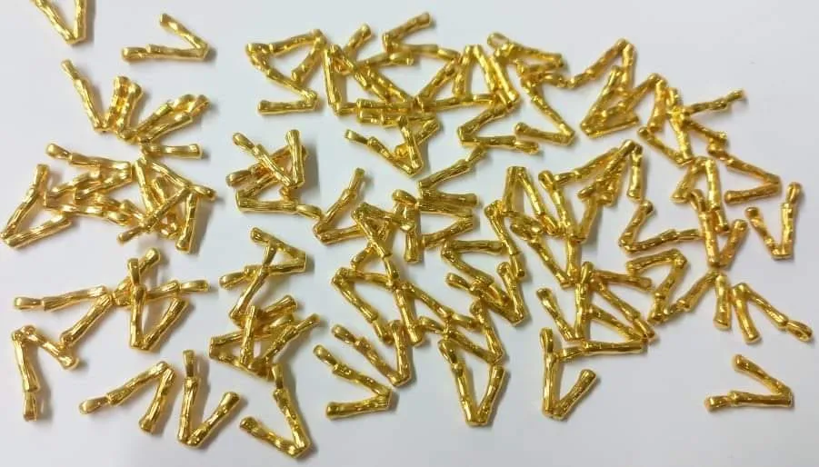 A-Z Bamboo Letter Pendant 18K Gold
