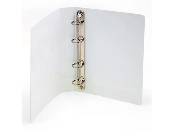 Alpha Presentation Binder 4 Rings A4, 38mm Spine, White (404)