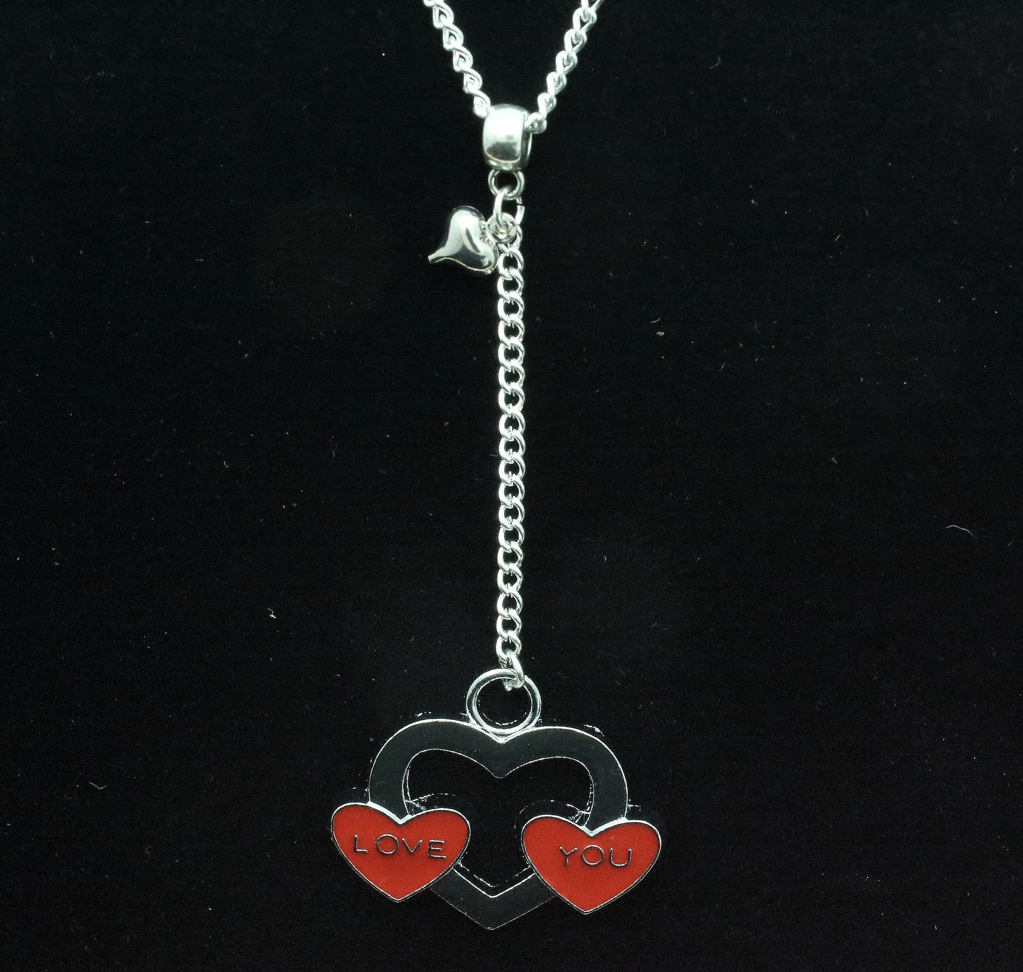 AVBeads Heart Pendant on 24 Y Chain Necklace JWL-NLH24-LoveYou