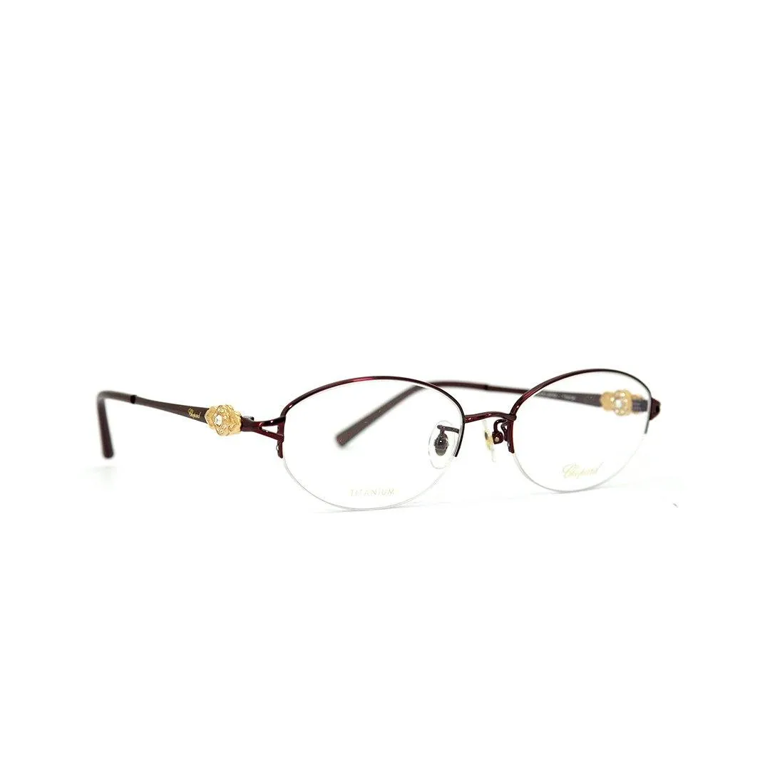 Chopard Men's Gold Titanium Oval Eyeglasses VCHD33J/C0L70
