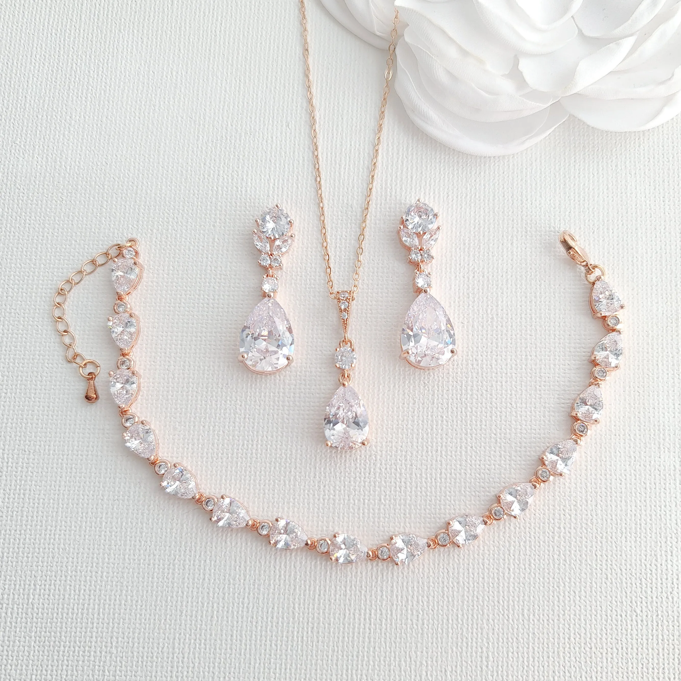 Clear CZ Jewelry Set-Mary