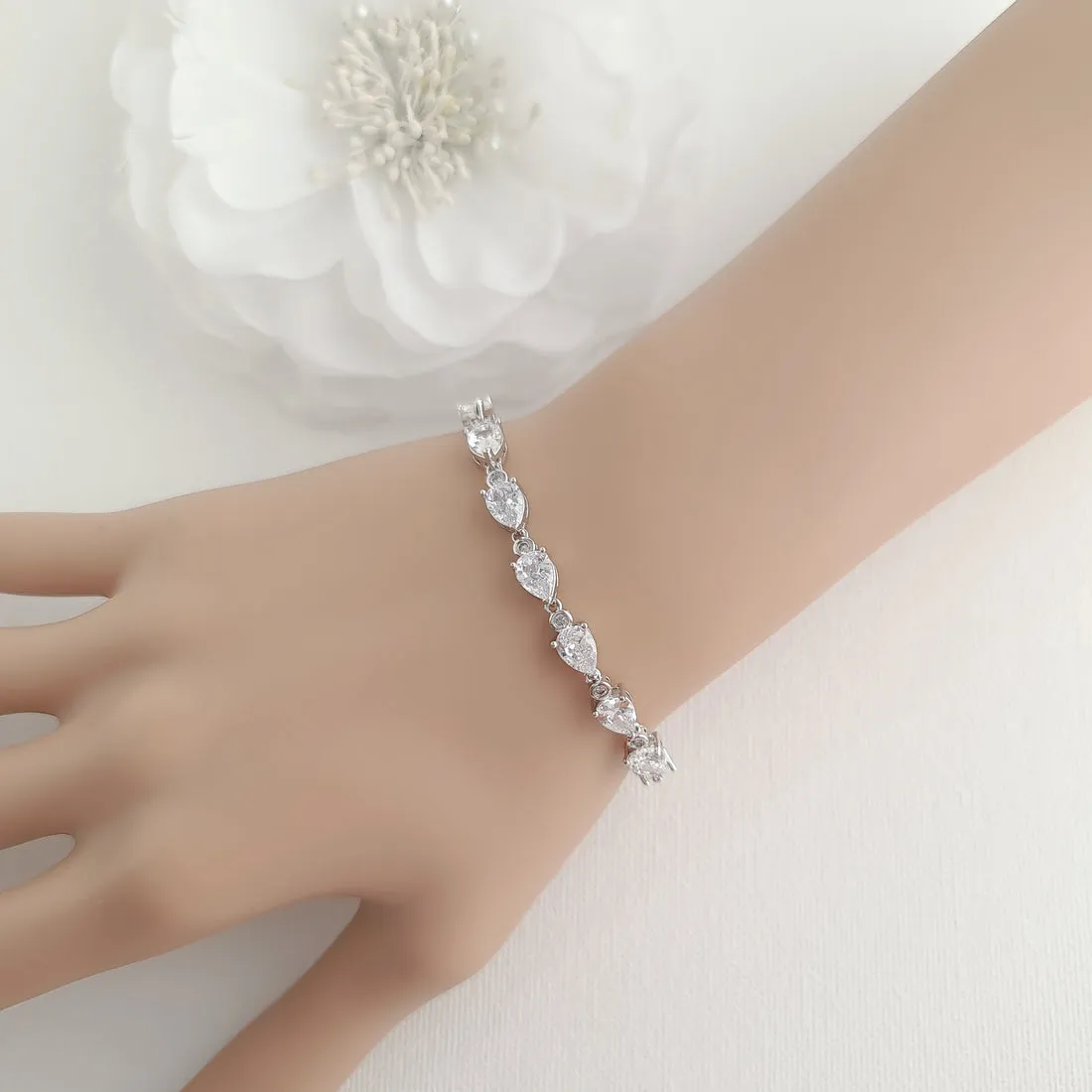 Clear CZ Jewelry Set-Mary