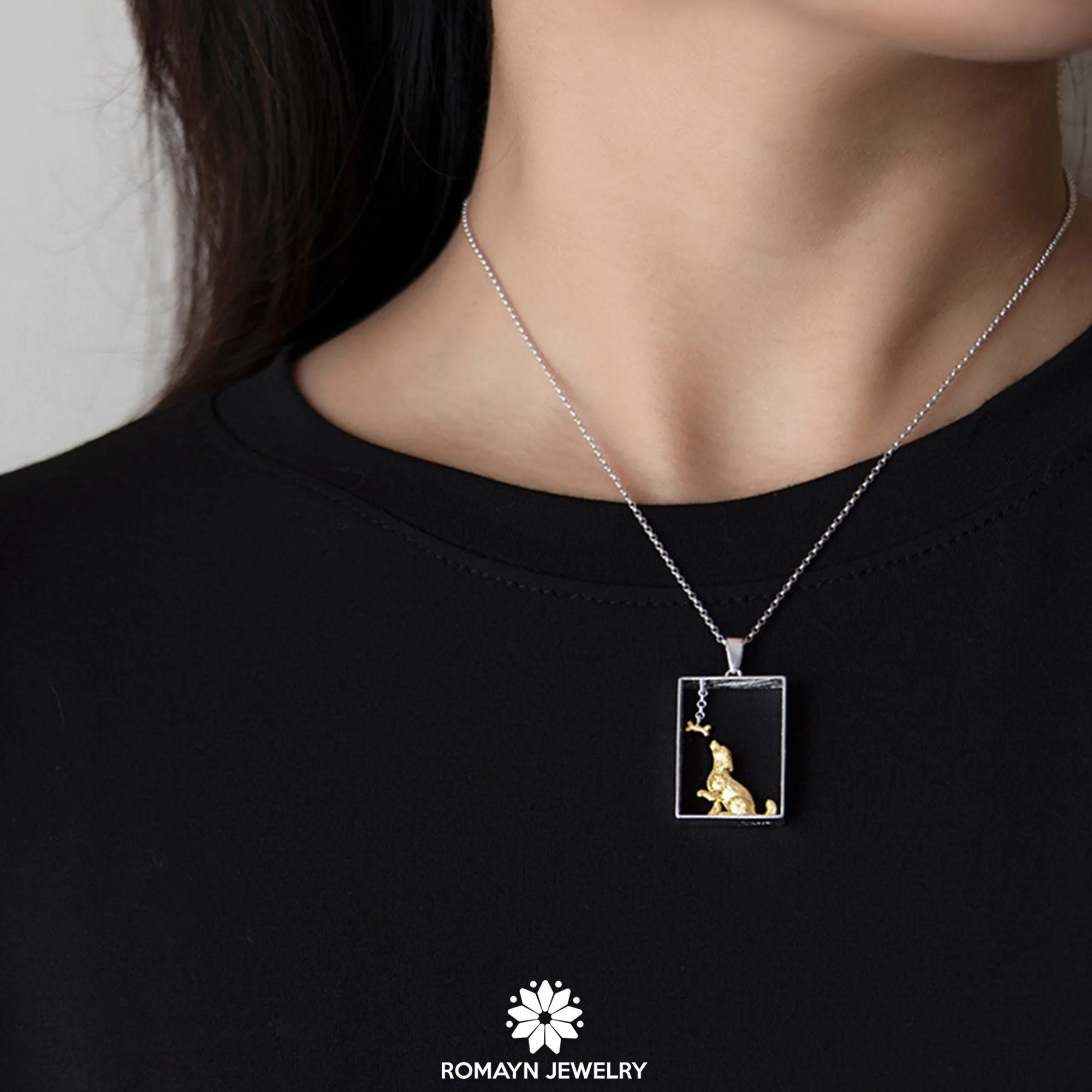 Dog and Bone Necklace