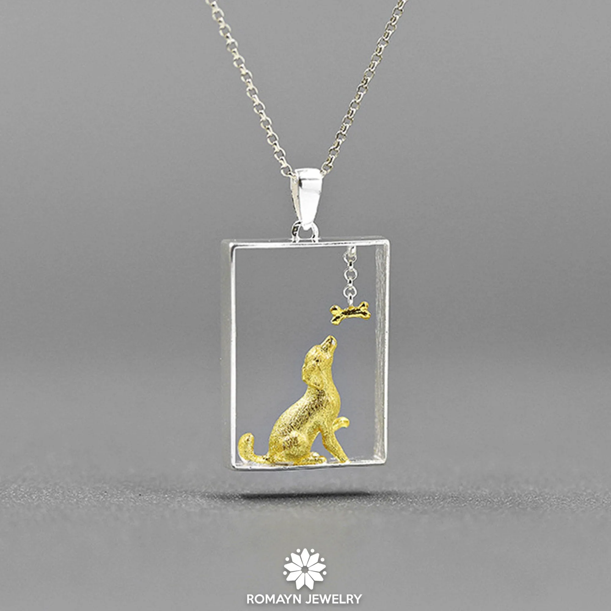 Dog and Bone Necklace