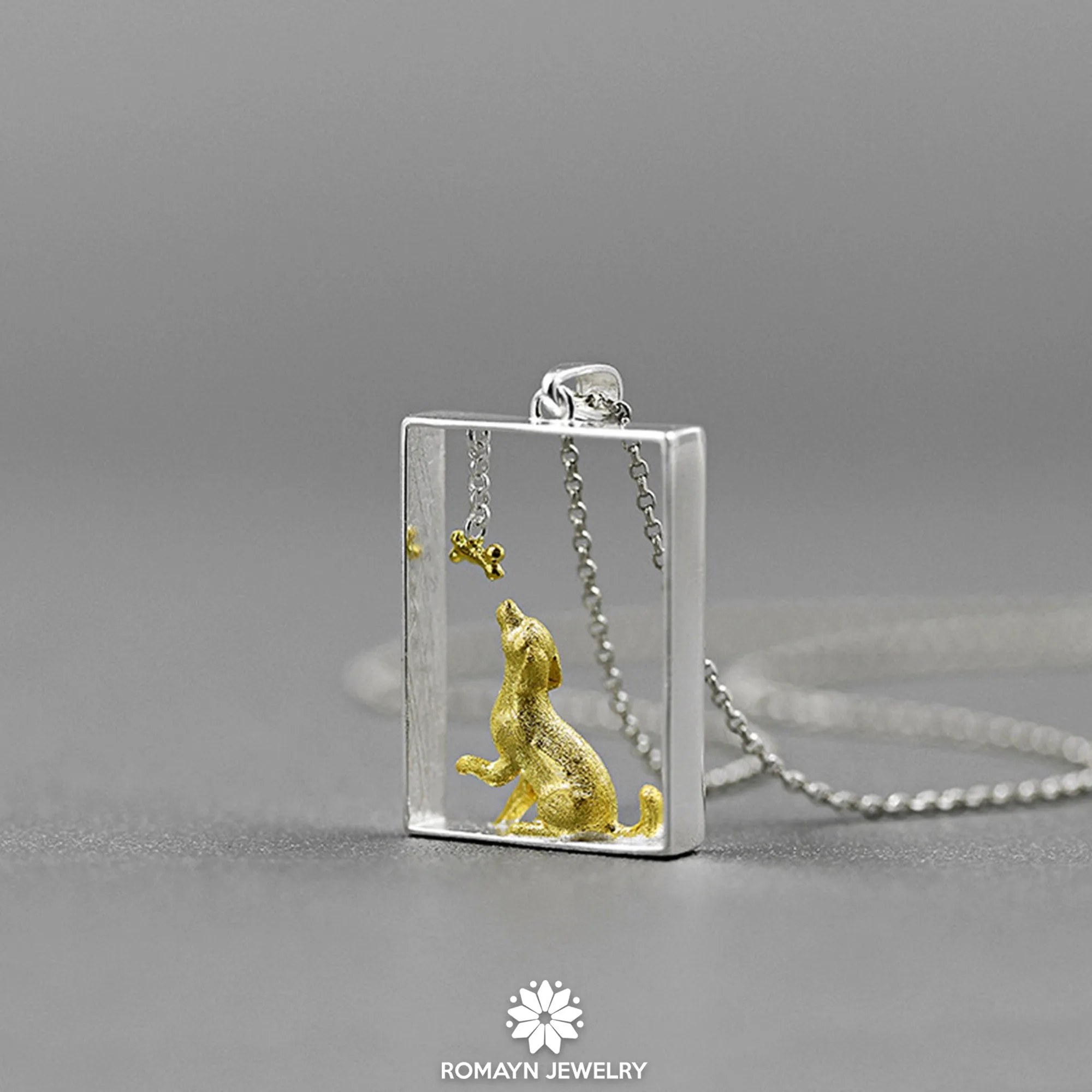 Dog and Bone Necklace