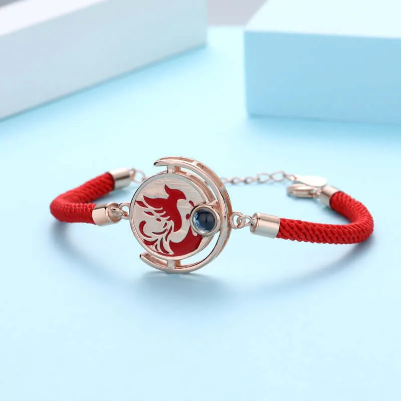 Dragon & Phoenix Projection Felicity Bracelet with Picture Inside
