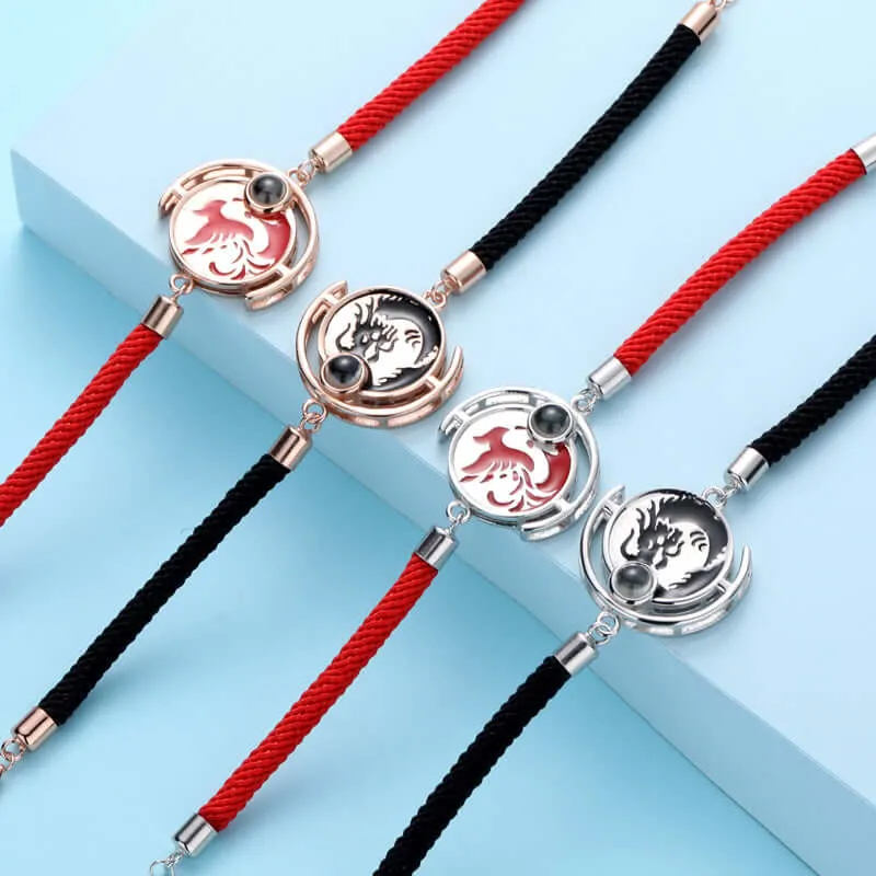 Dragon & Phoenix Projection Felicity Bracelet with Picture Inside