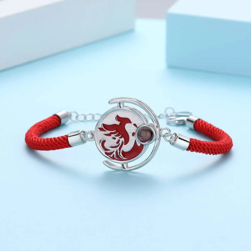 Dragon & Phoenix Projection Felicity Bracelet with Picture Inside