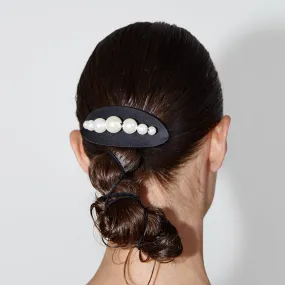 Elegant Imitation Pearl Black Hairpin Hair Clip