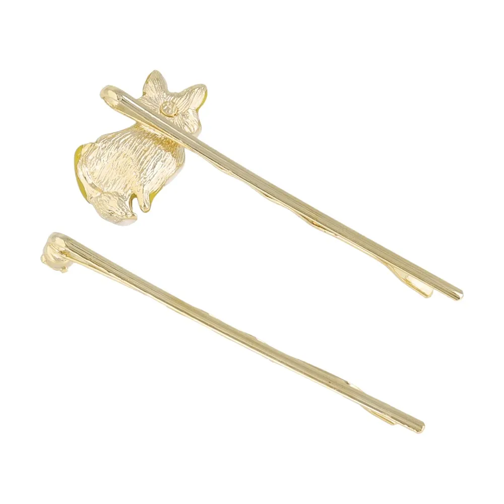 Fluffy Fox Hairpin Set