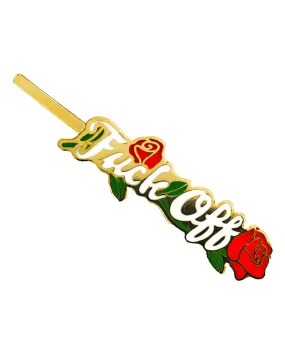 Fuck Off Rose Hairpin