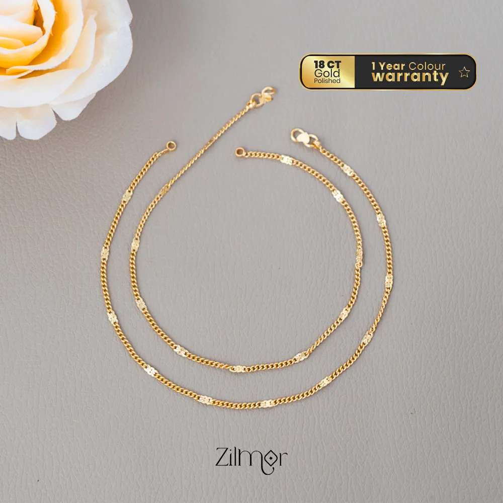 KY101995 - Gold Toned pair Anklet
