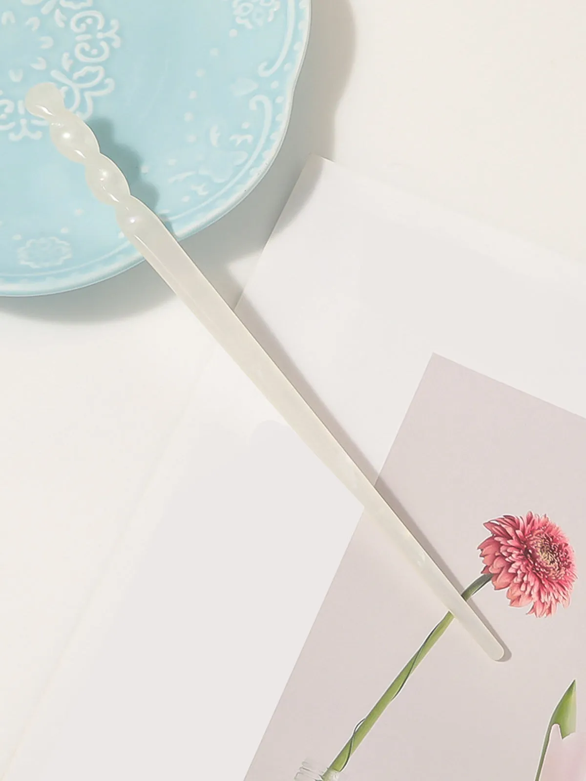 Leopard Marble Acetate Plate Hairpin