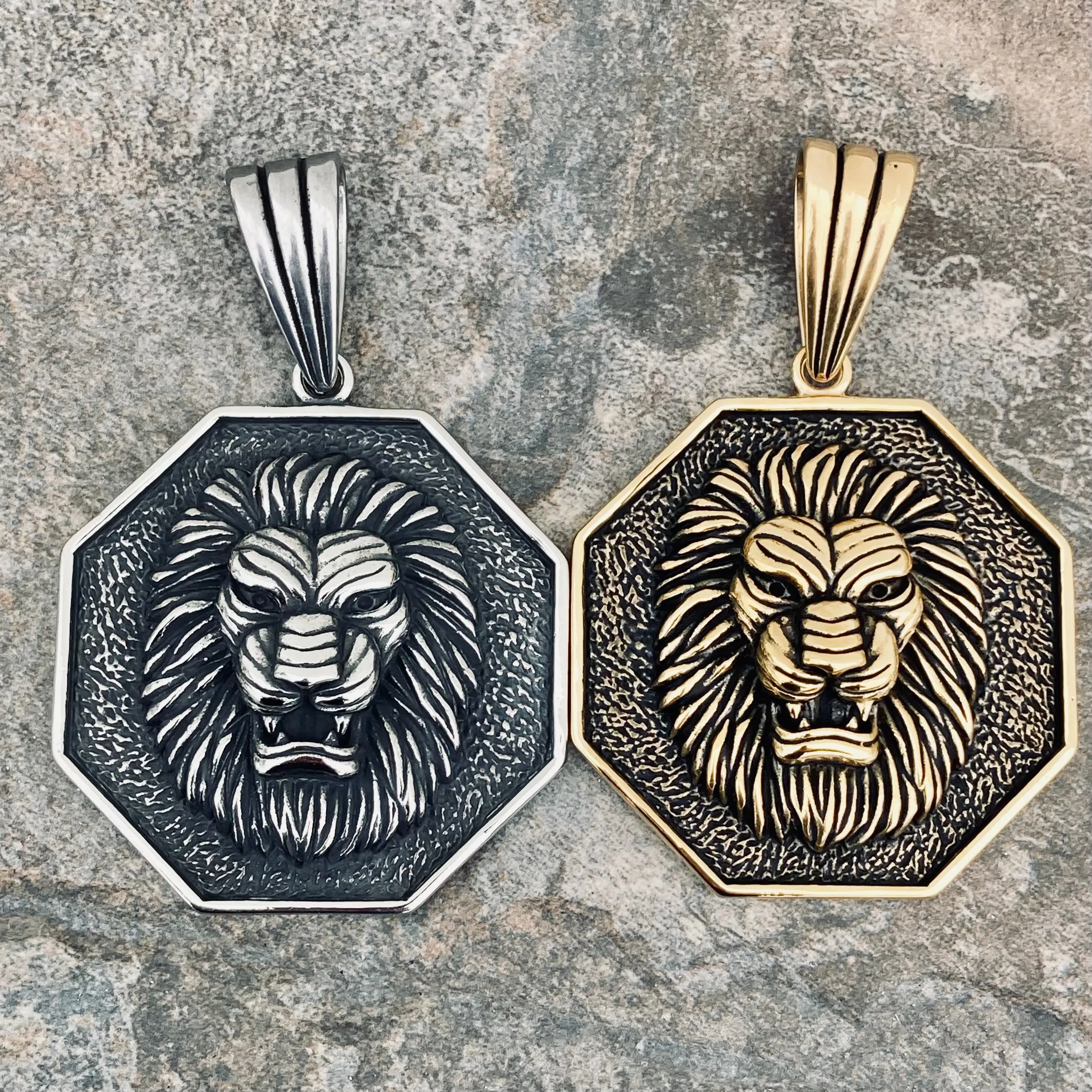 Lion - Silver Pendant - Necklace (774)