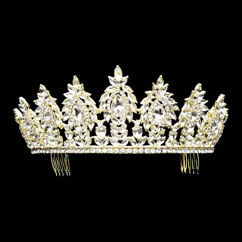 Marquise Stone Cluster Princess Tiara