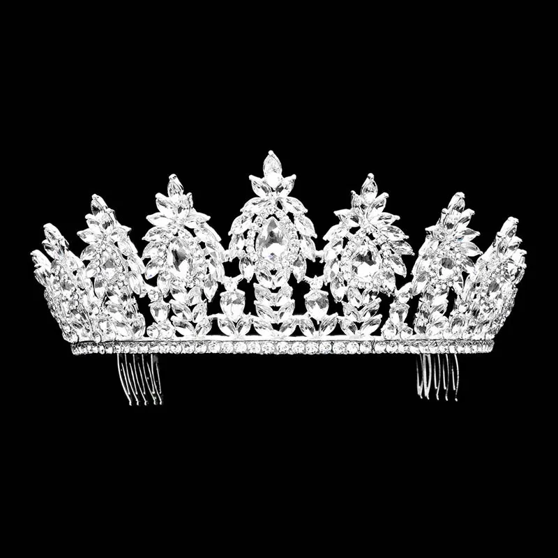 Marquise Stone Cluster Princess Tiara