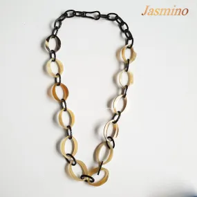 Natural Handmade Necklace J17531, Made by Natural Buffalo Horn and Lacquer