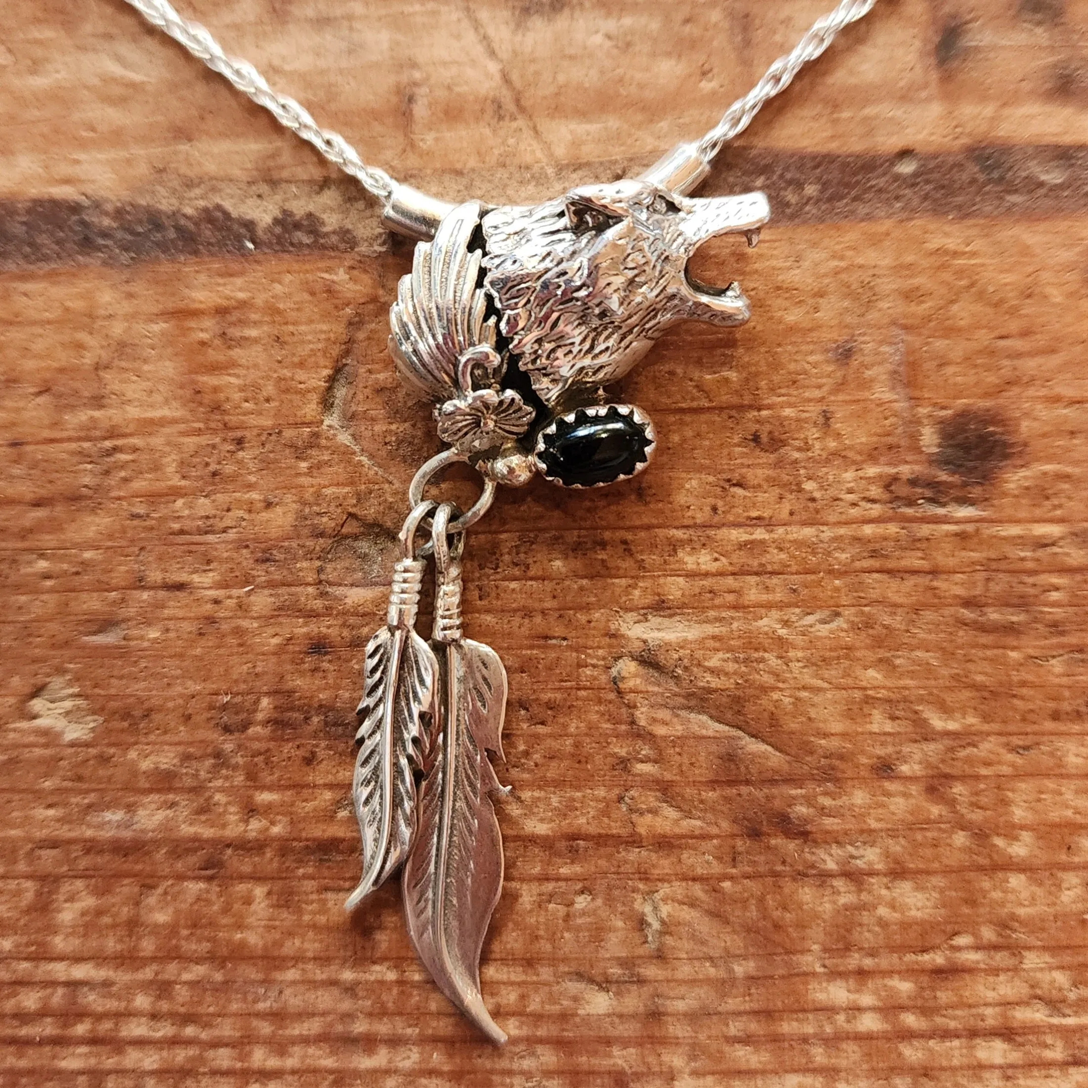 Navajo Wolf Pendant