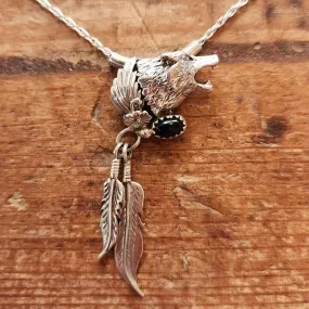 Navajo Wolf Pendant