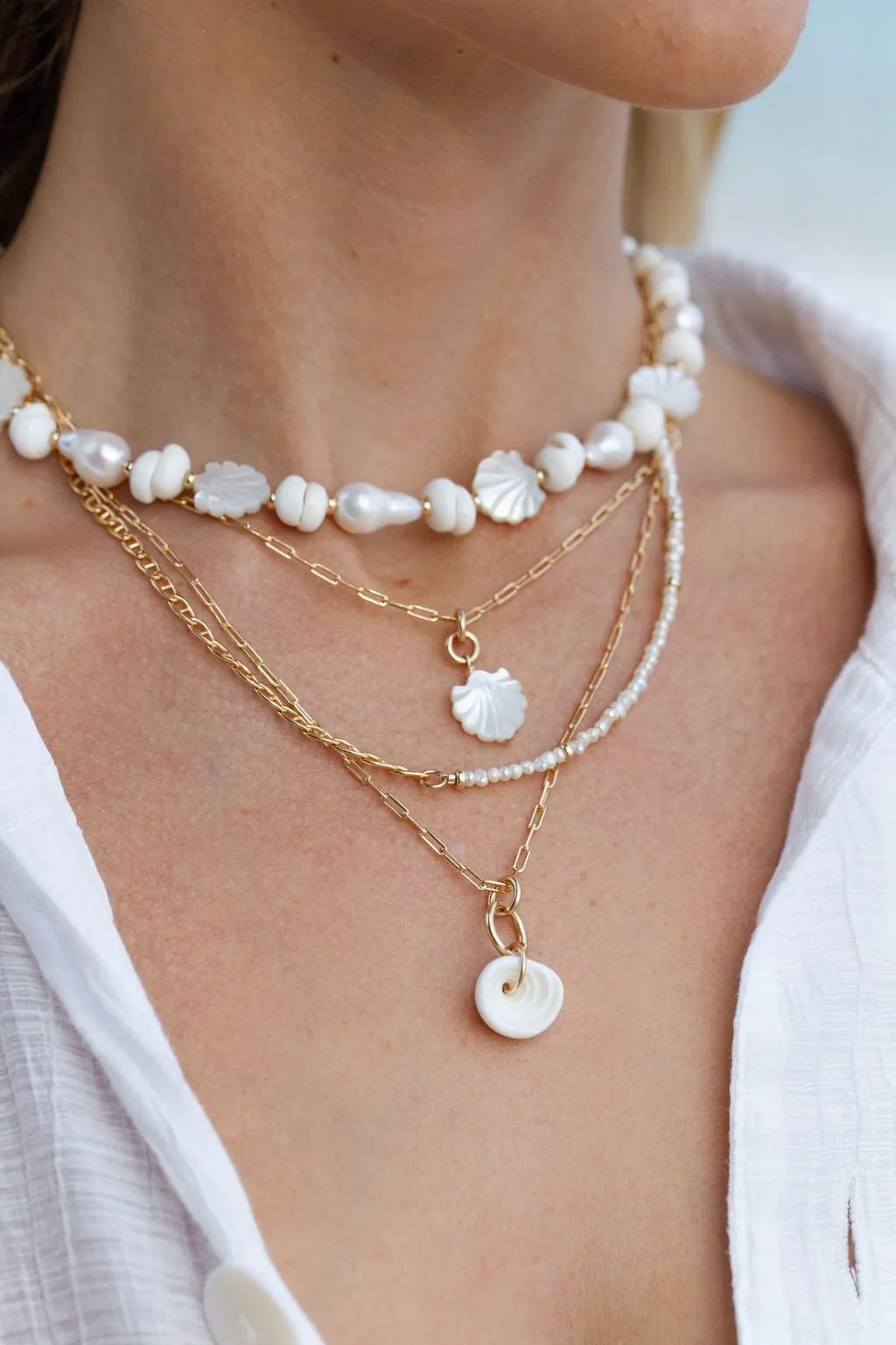 Seashell Chain Necklace - Kainalu
