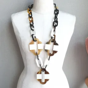 Sky Necklace J17817, Handmade Item Made by Buffalo Horn and Lacquered