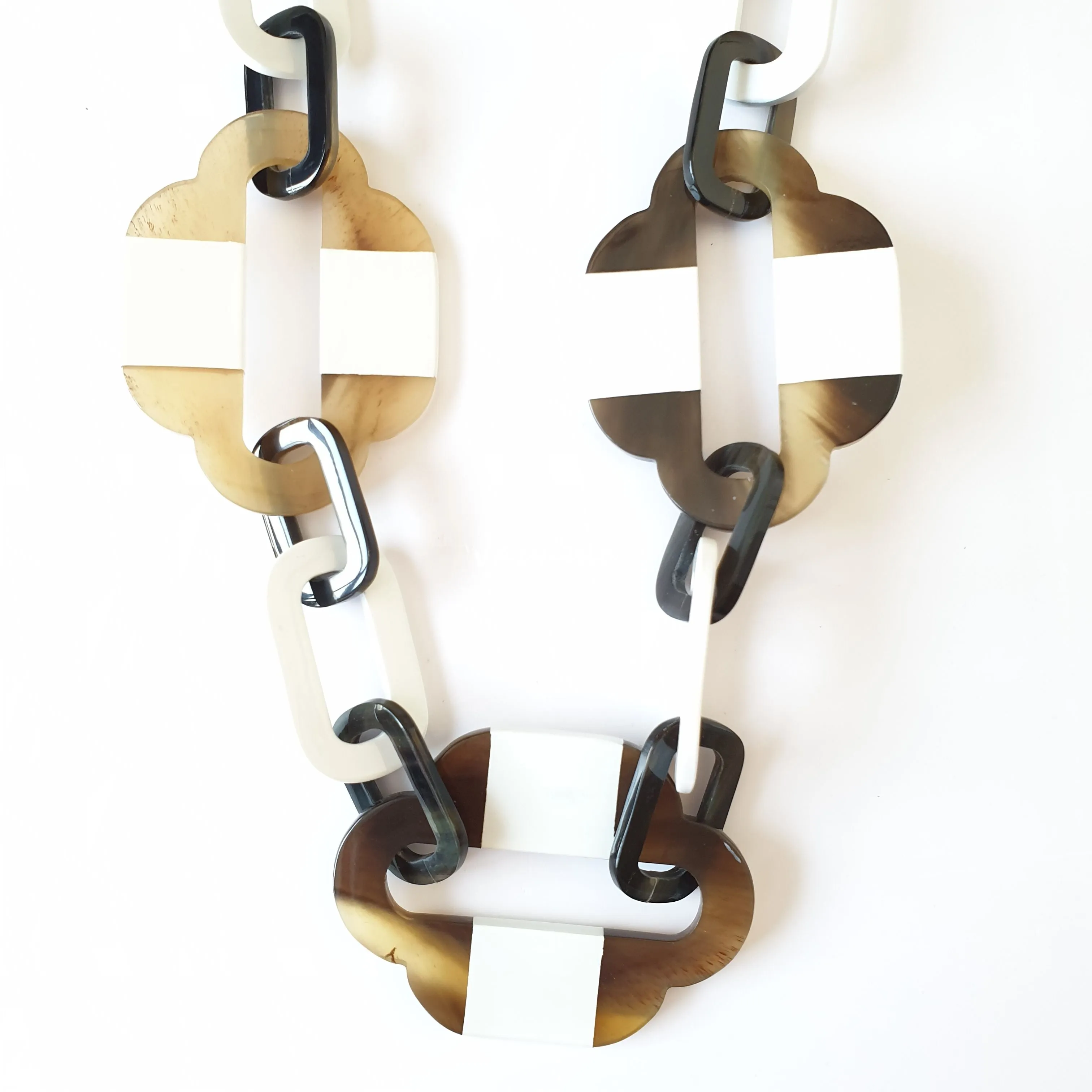 Sky Necklace J17817, Handmade Item Made by Buffalo Horn and Lacquered