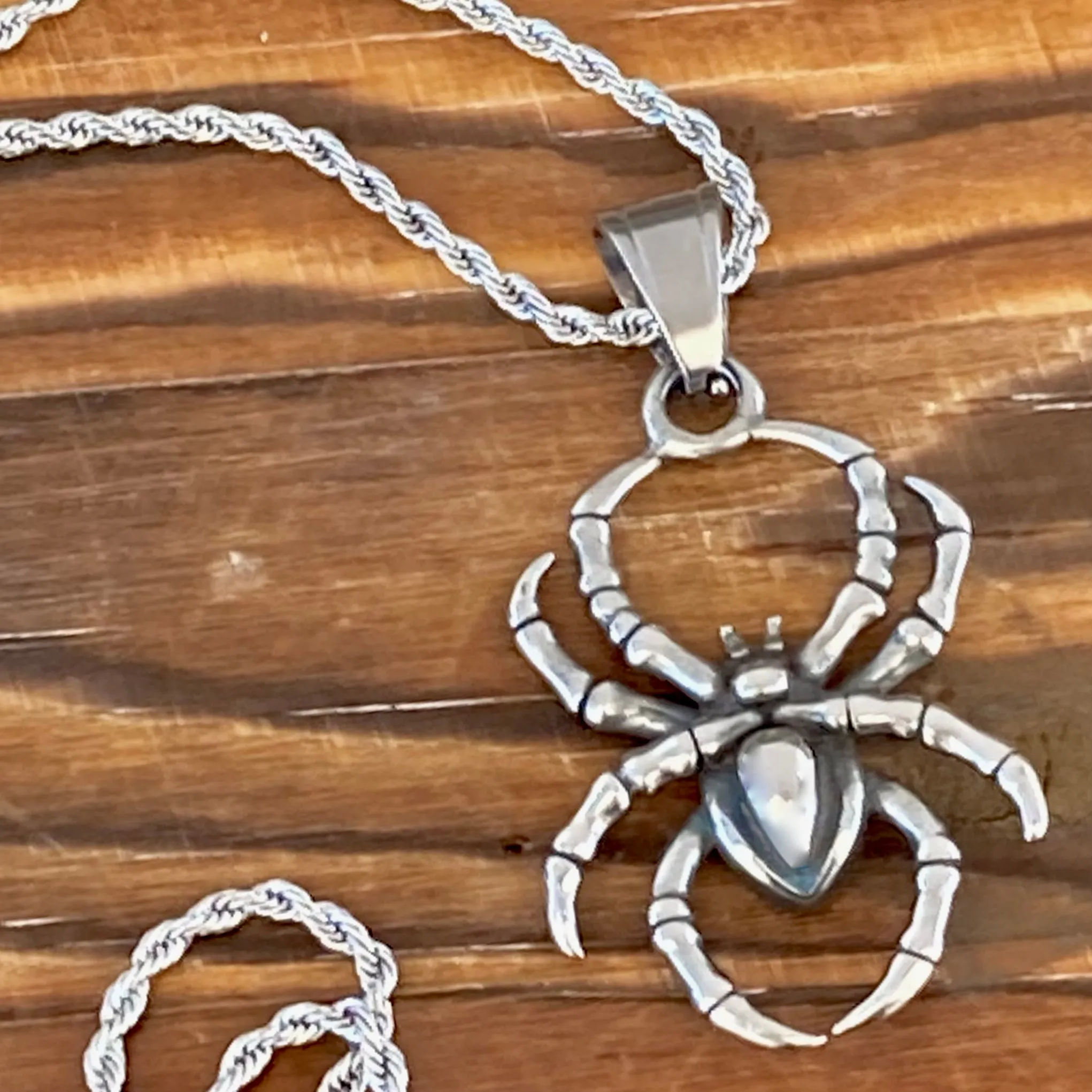 Spider - Itsy Bitsy - Pendant - Rope Necklace - PEN293
