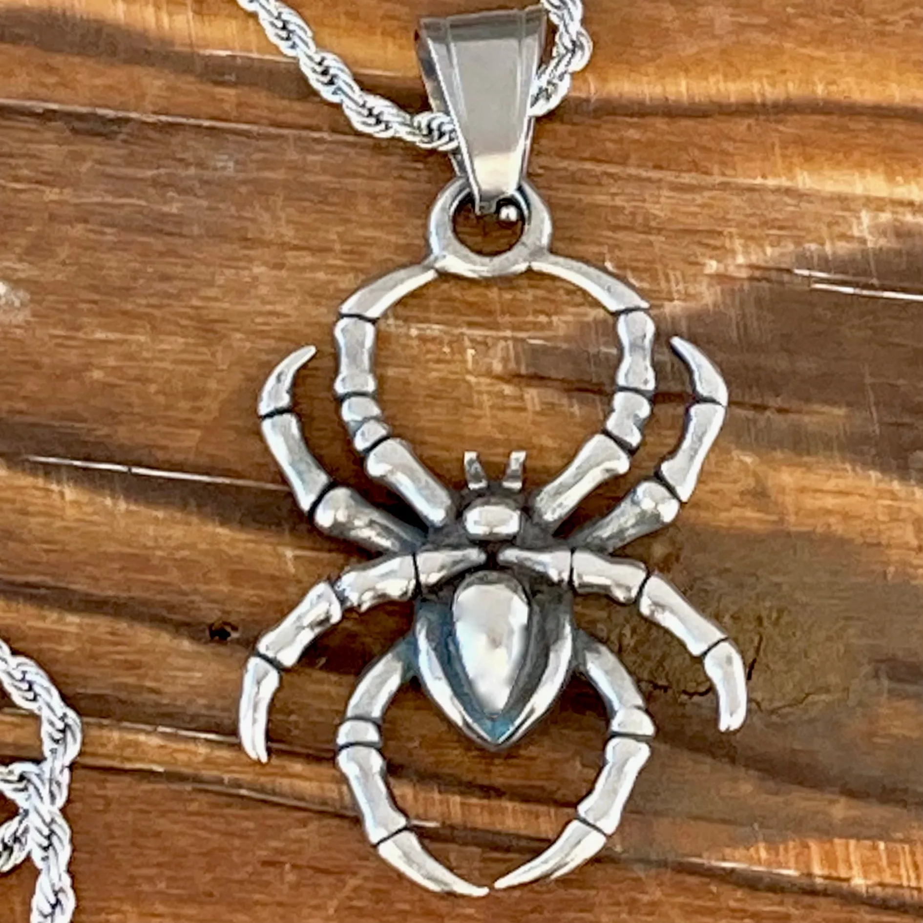 Spider - Itsy Bitsy - Pendant - Rope Necklace - PEN293