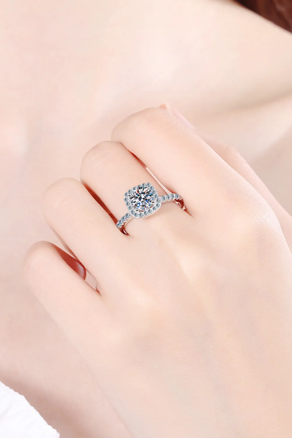 Square Moissanite 1 Ct Ring