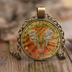 Taurus Bull Zodiac Sign Pendant Necklace - Charm Good Luck Astrology Horoscope Jewelry