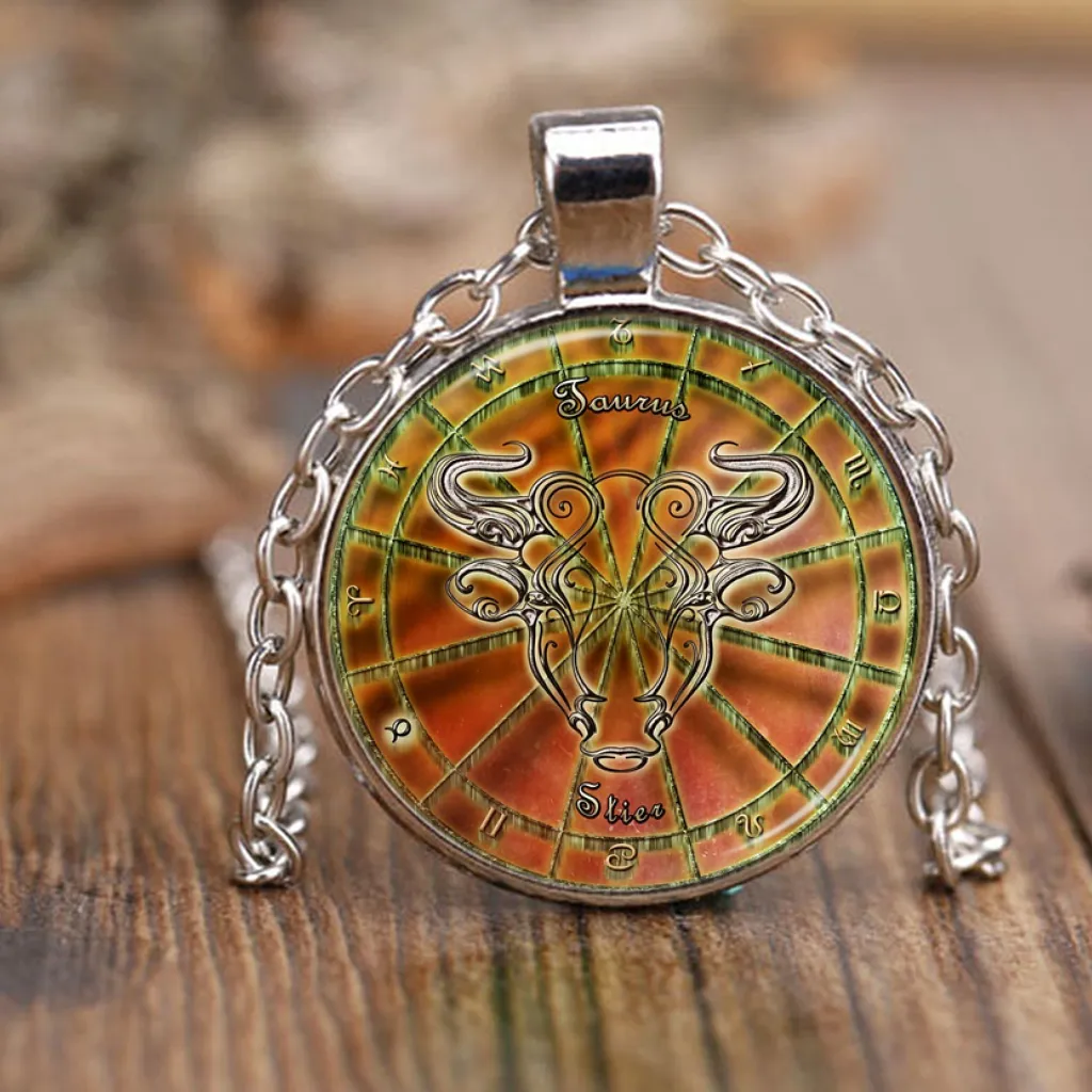 Taurus Bull Zodiac Sign Pendant Necklace - Charm Good Luck Astrology Horoscope Jewelry