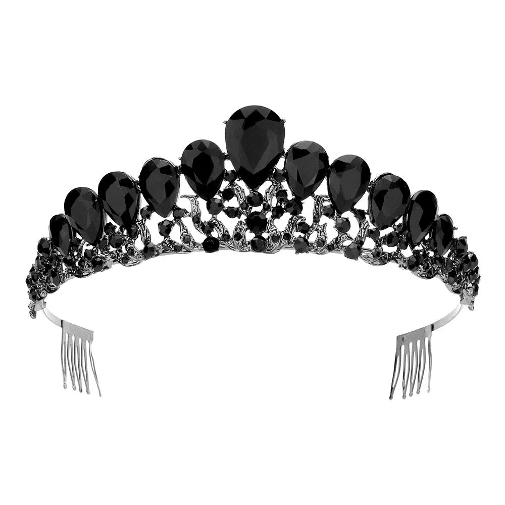 Teardrop Accented Princess Tiara