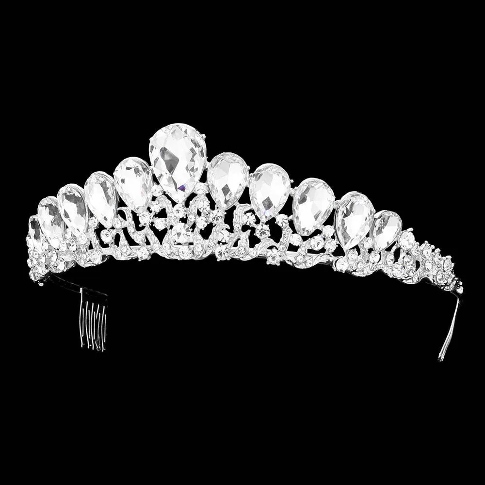 Teardrop Accented Princess Tiara