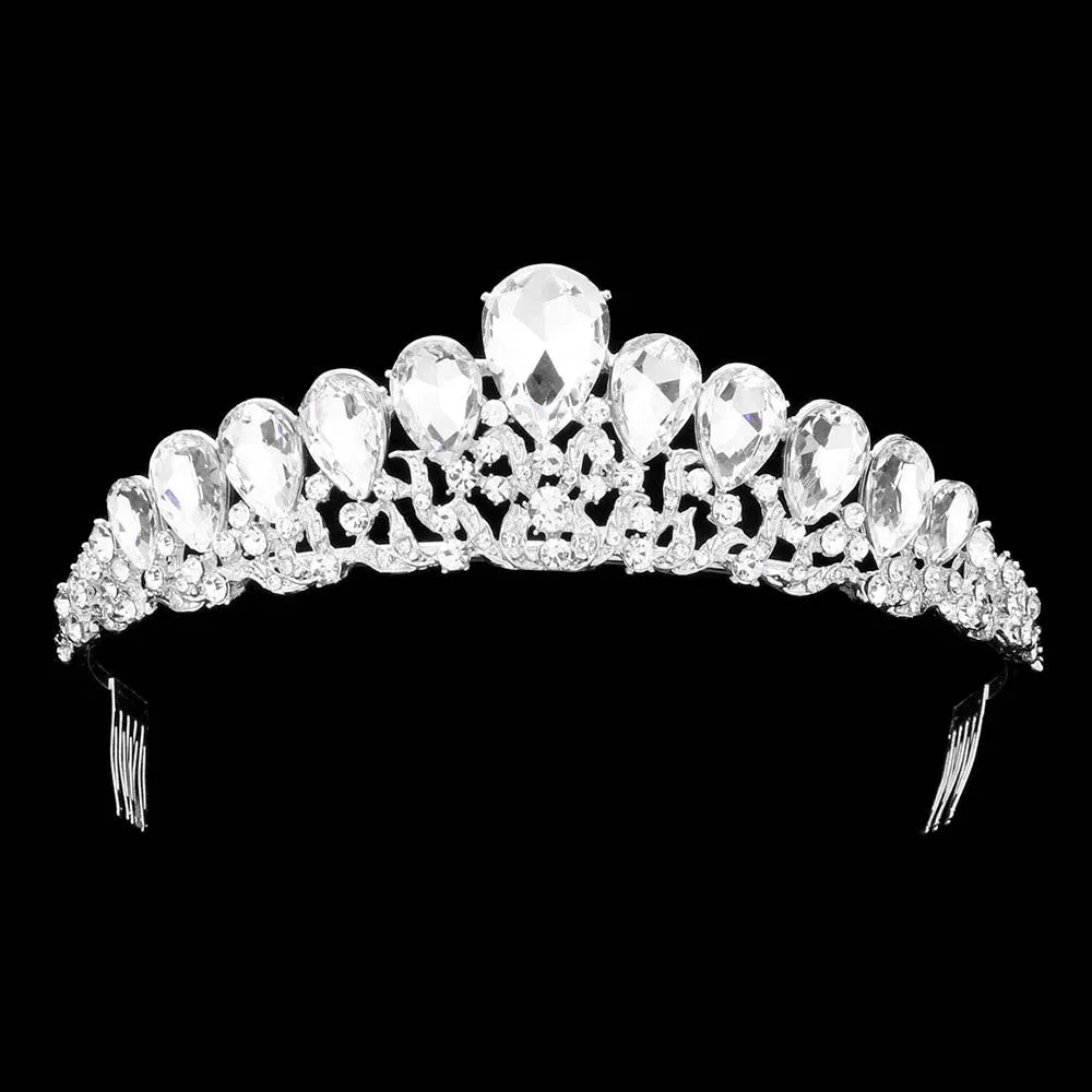 Teardrop Accented Princess Tiara