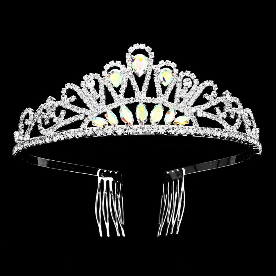 Teardrop Marquise Stone Pointed Princess Tiara