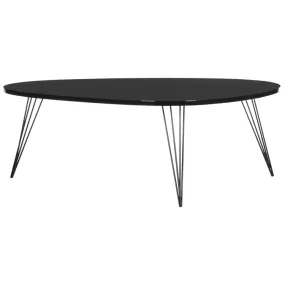 Wynton Retro Mid-Century Lacquer Coffee Table - Black
